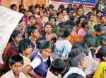 The hunger strike riot-affected villages in Dharmapuri: G 27. H.. Atmit in