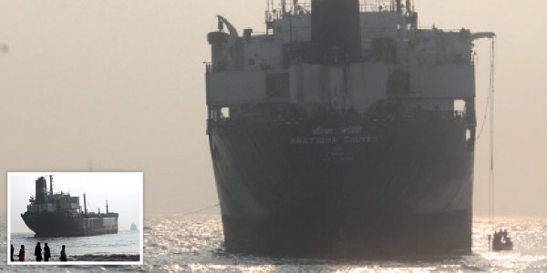 Pratibha moved the ship to drag